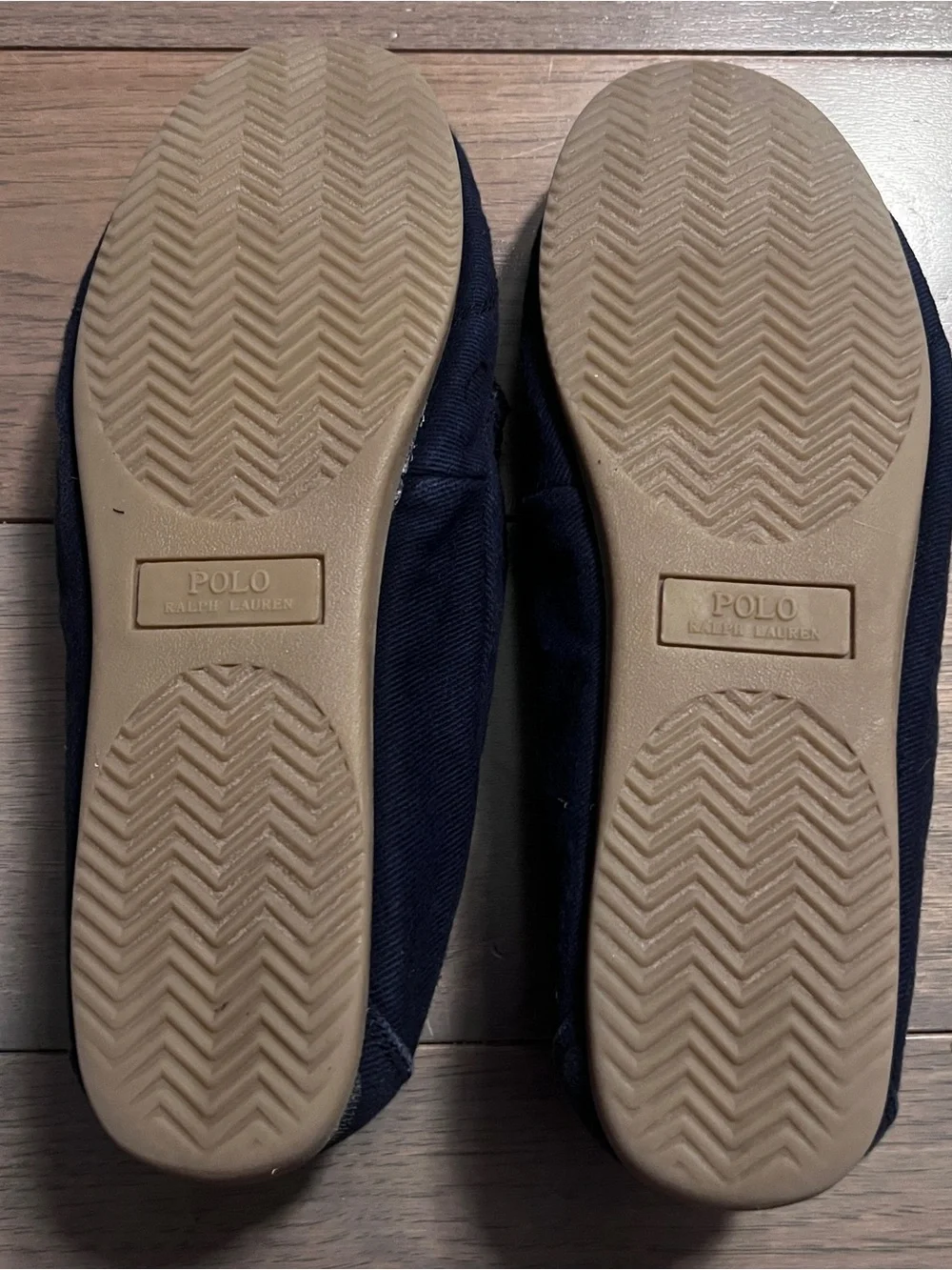 Polo by Ralph Lauren Declan Navy Embroidered Polo Bear Moccasin Loafers